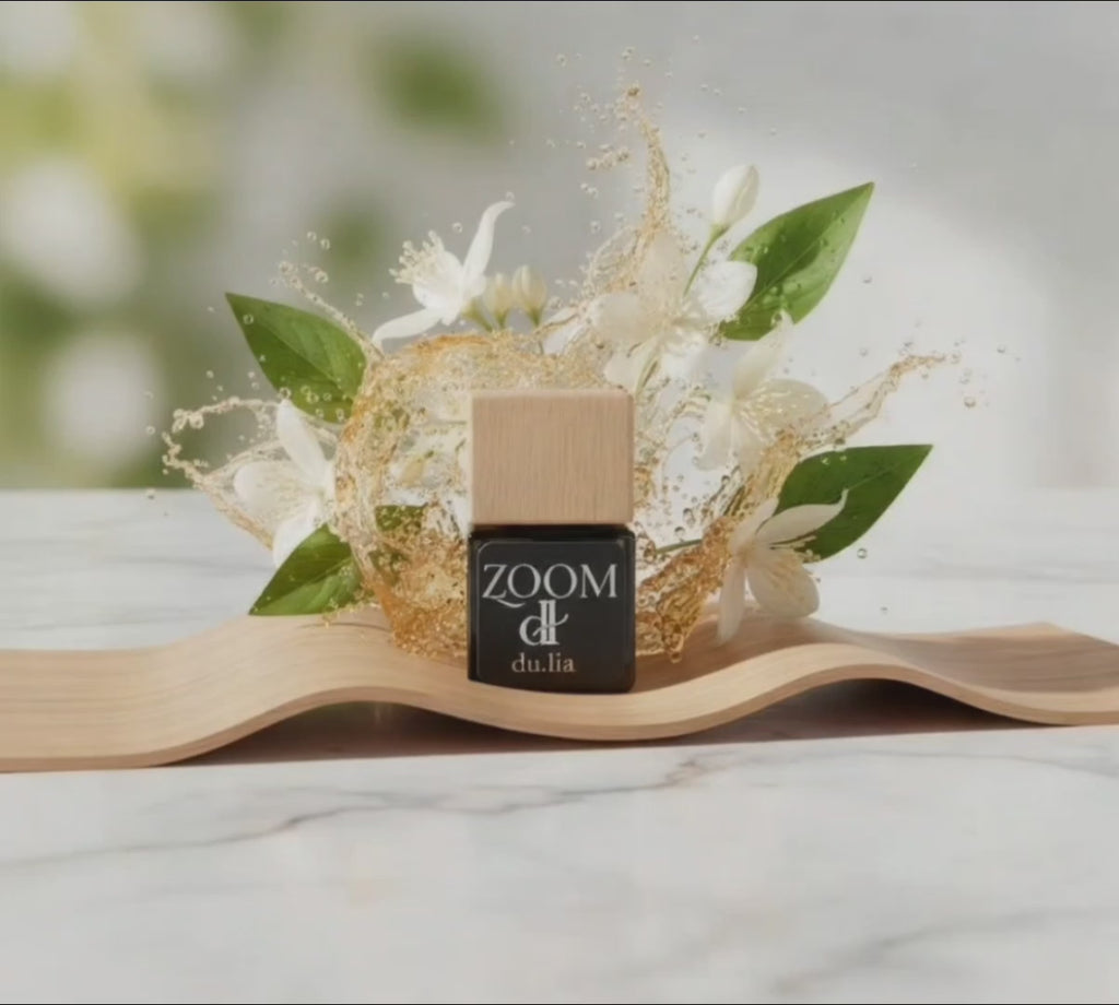 DU.LIA ZOOM citrus-neroli luxury car perfume bottle — handcrafted long-lasting hanging freshener